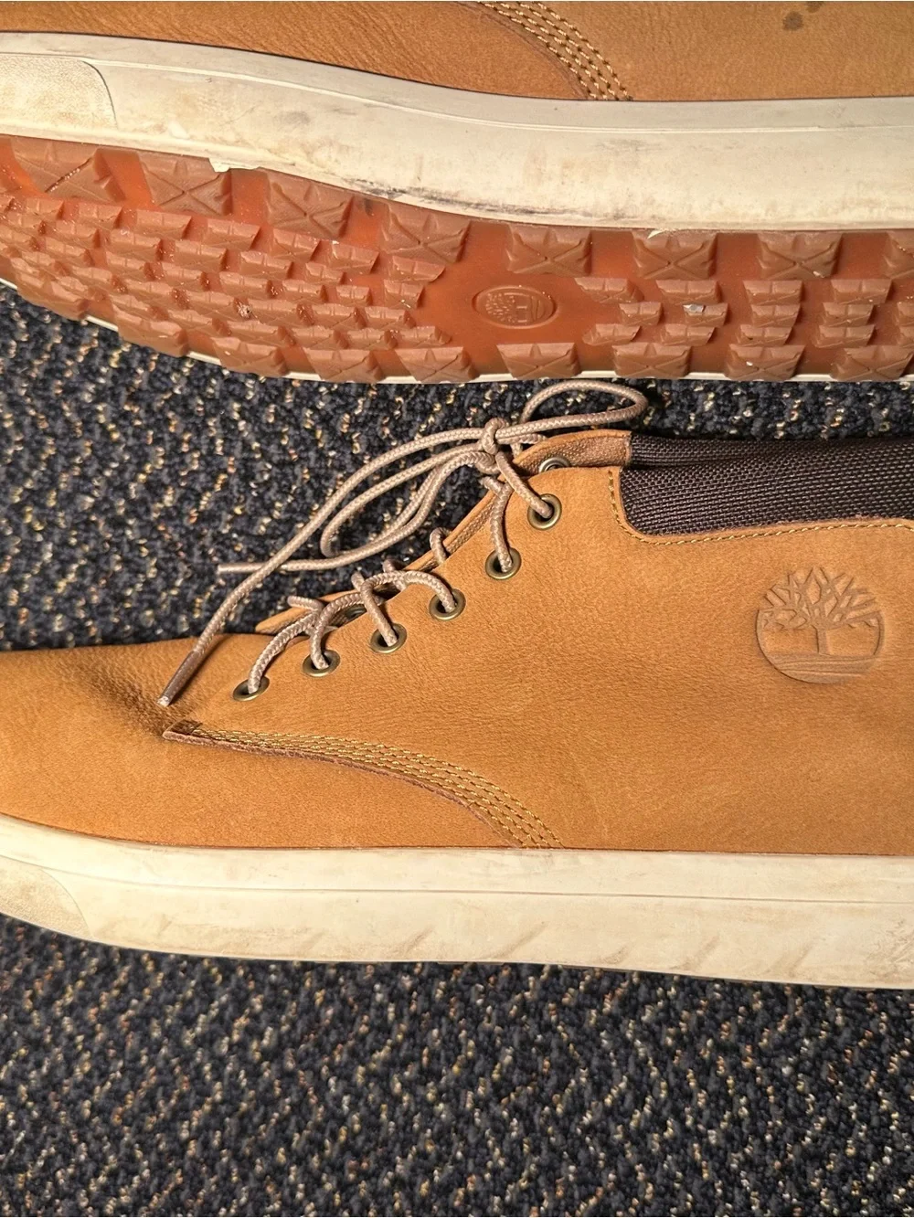 Timberland Wheat Brown Chukka Boots with White Sole